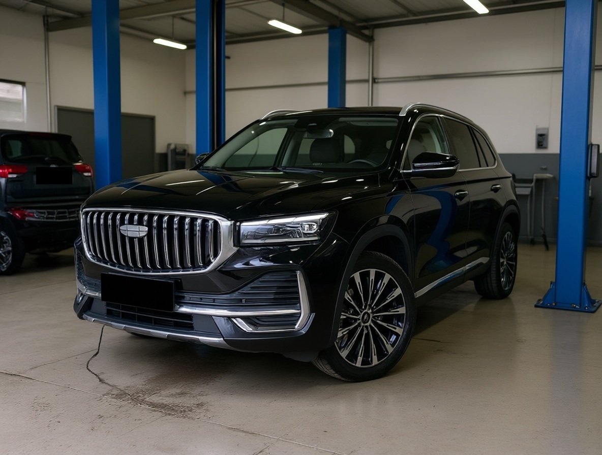 Geely Monjaro готовится к промывке форсунок в автотехцентре