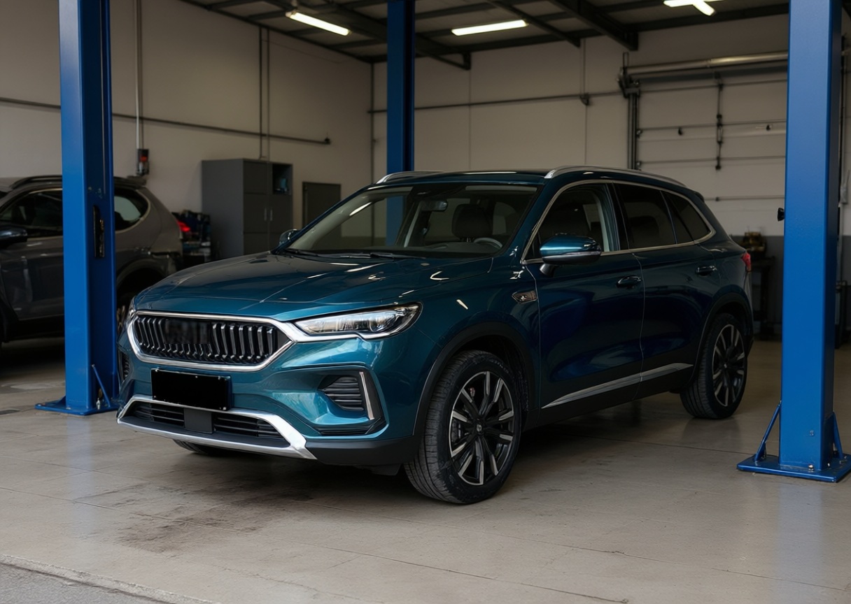 Geely Monjaro готовится к ремонту АКПП в автотехцентре