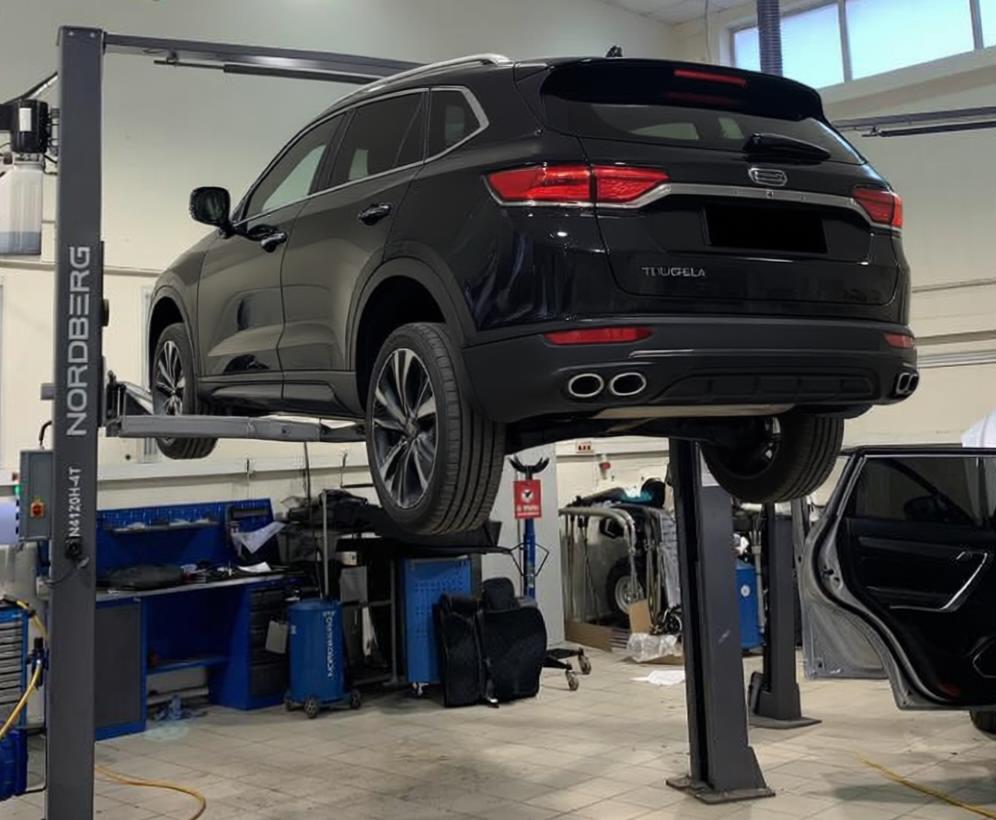 Geely Tugella в автосервисе