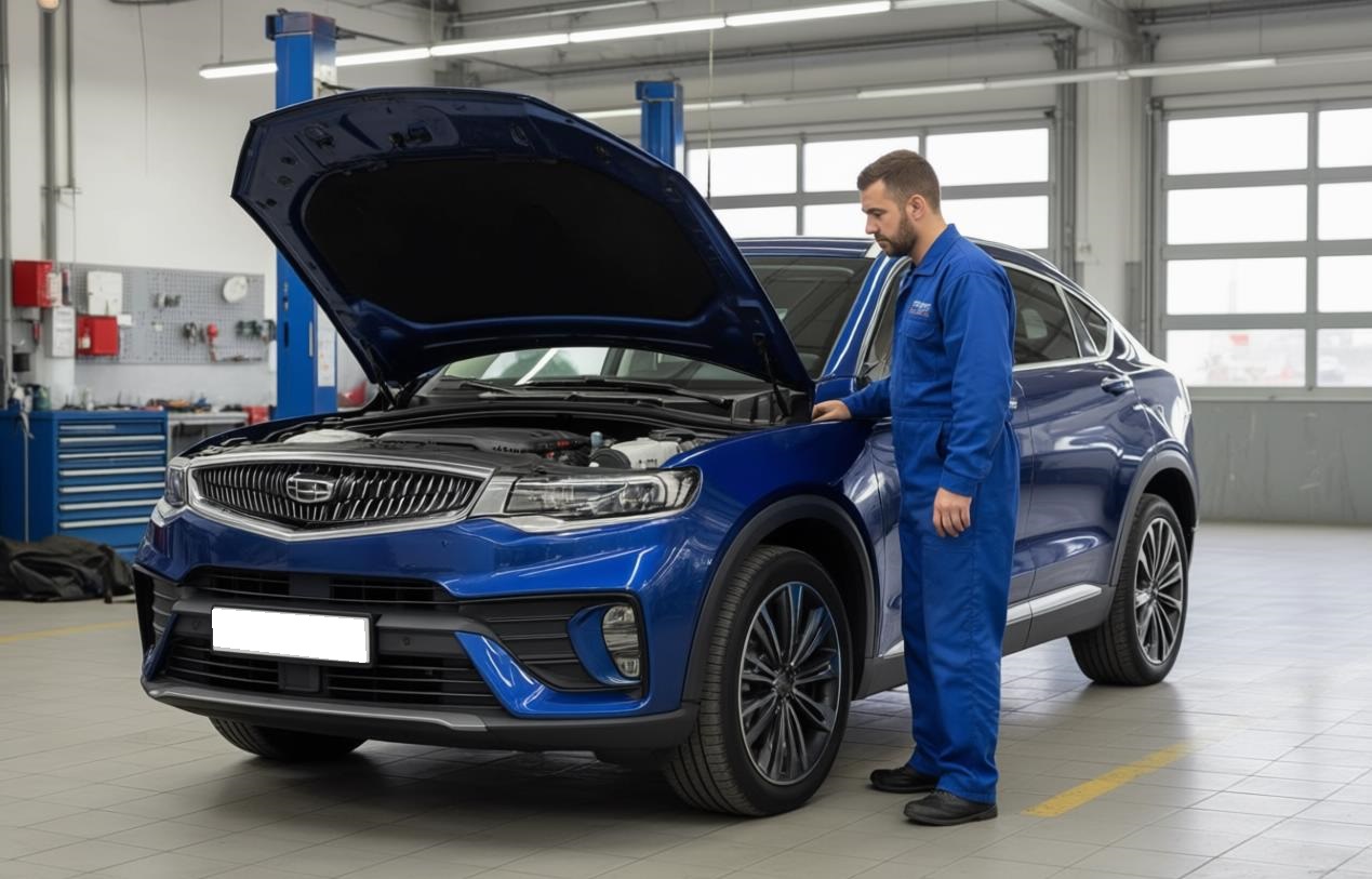 geely tugella в автосервисе
