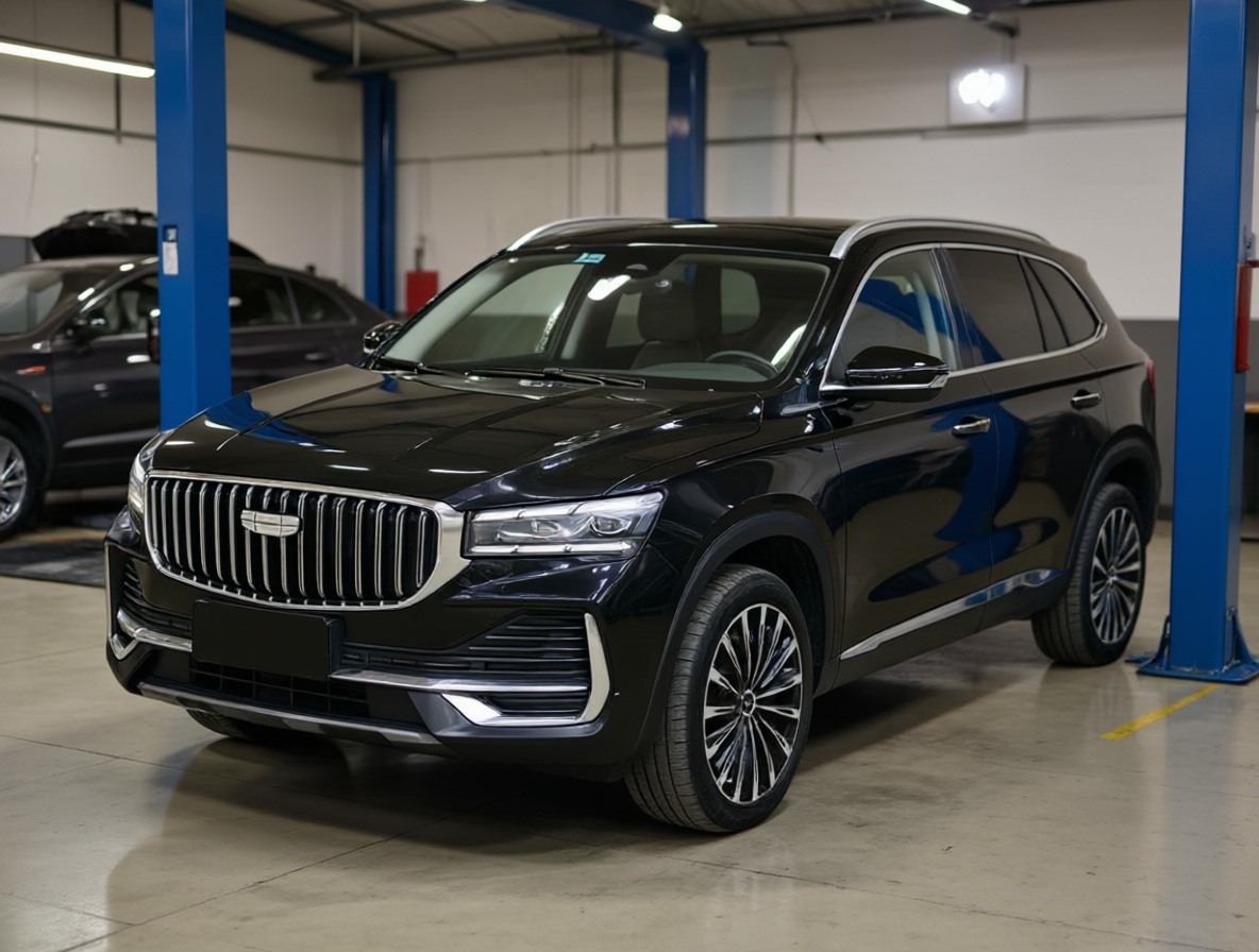 Geely Monjaro готовится к замене масла в раздатке в автотехцентре