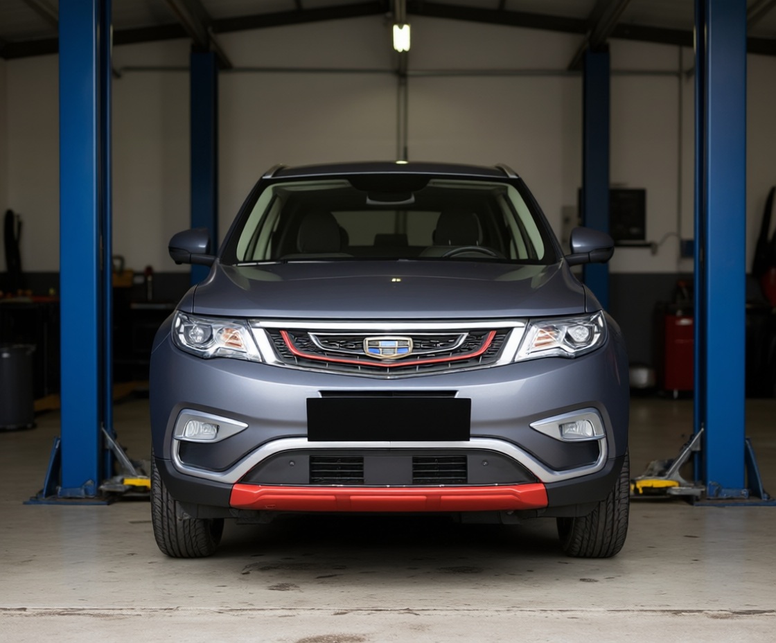 Geely Atlas после замены сайлентблоков рычага в автотехцентре