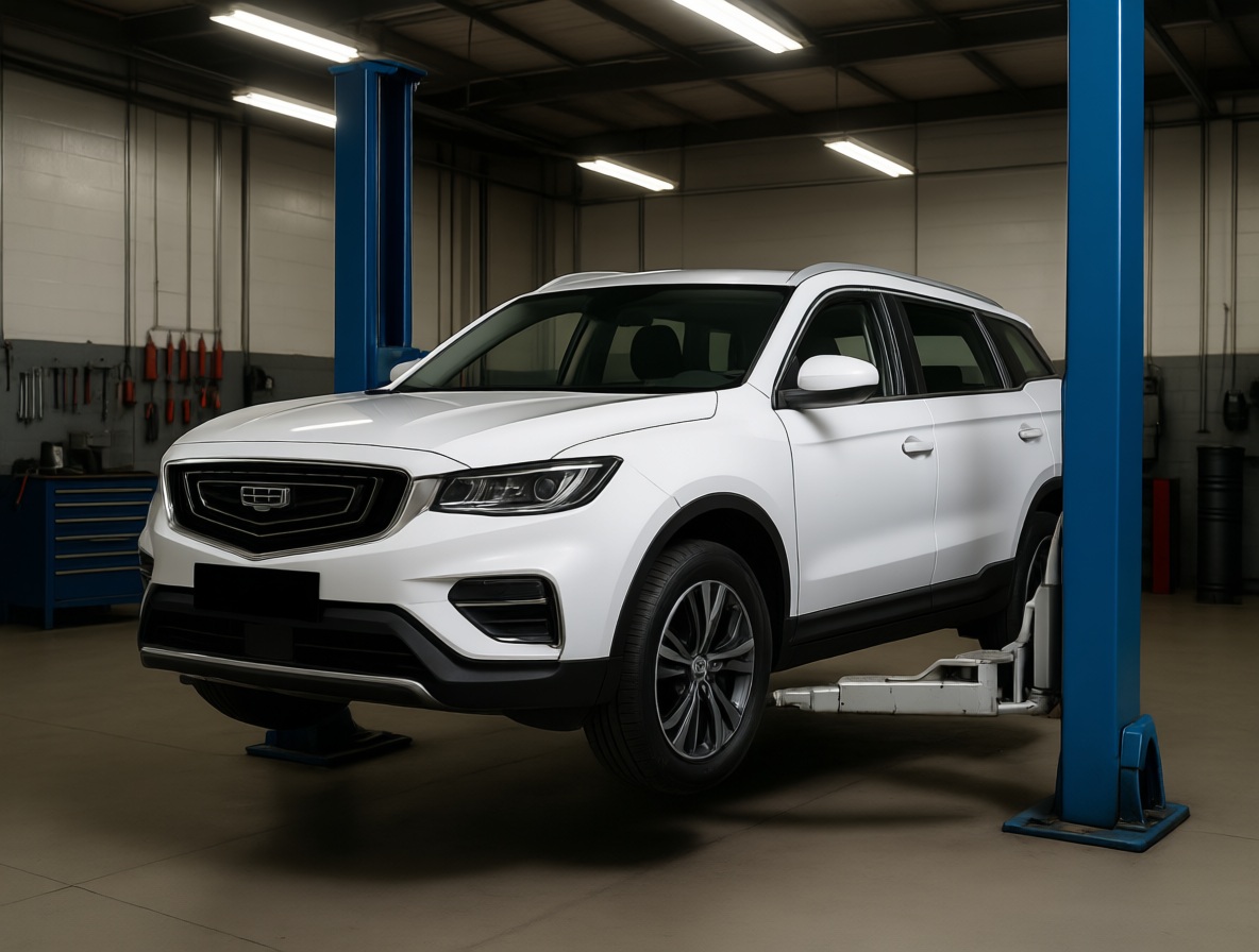 Geely Atlas после замены ступичного подшипника в автотехцентре